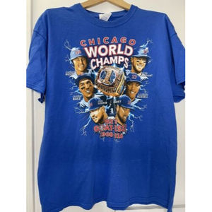 Chicago Cubs 2016 World Series Champs We're Goatless Men's T-Shirt Large Gildan